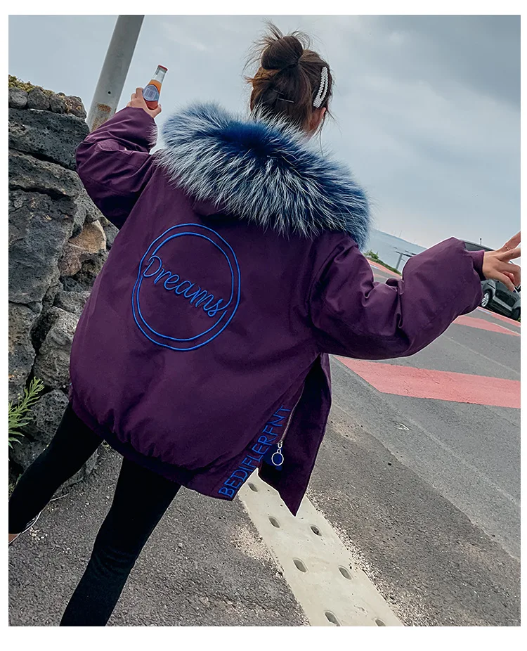 19 Winter New Style down Jacket BF Fashion Loose Short Students Women's Loose-Fit Jacket Cotton Coat Network Red Coat Fashion