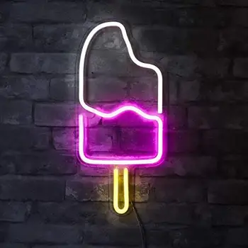

Neon Sign Light Popsicles Shaped LED Neon Light Wall Sign for Home Party Holiday Wedding Decoration