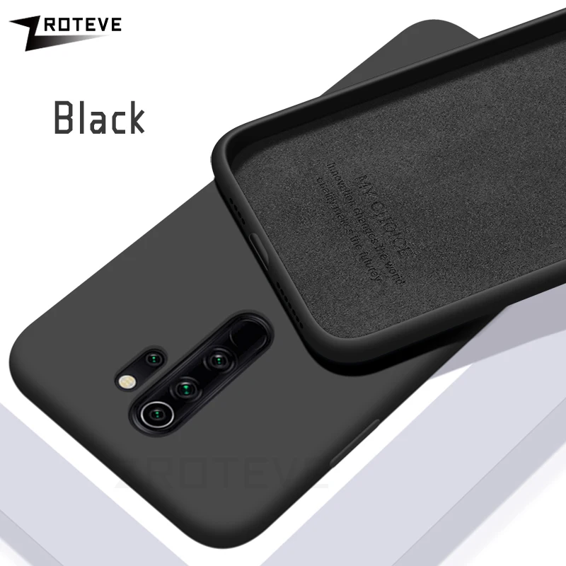 Чехол s для Redmi Note 8 Pro Чехол ZROTEVE карамельных цветов мягкий жидкий силиконовый чехол для Xiaomi Redmi Note8 Note 8 Pro Чехол Новинка - Цвет: Black (Note 8 Pro)