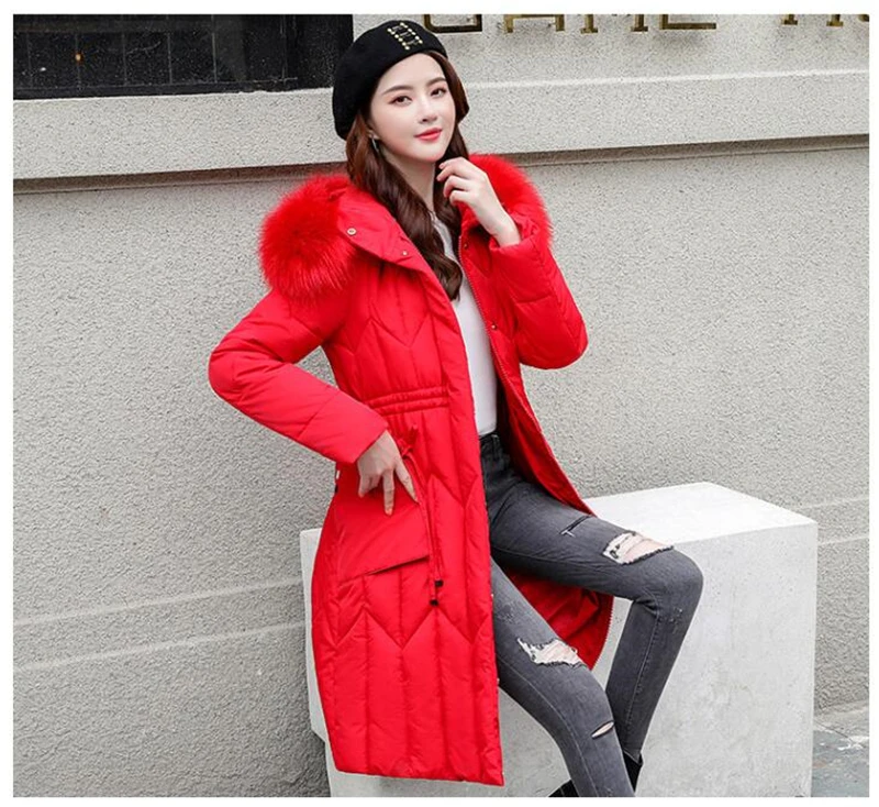 Female New Direct Selling Polyester Parka Plus Size Hooded Winter Jacket Women Warm Thicken Coat Cotton Long Chaqueta Muje