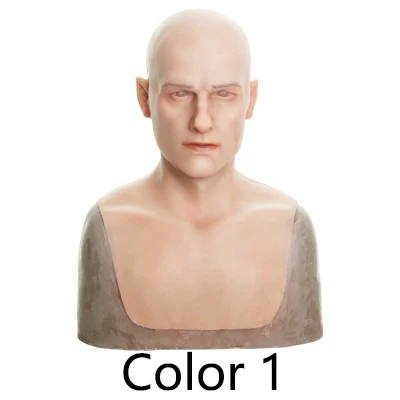 Color 1 Силиконовая маска для мужчин, Реалистичная маска для взрослых, силиконовая маска для мужчин, косплей, вечерние Фетиш маска, настоящая кожа - Цвет: Color 1