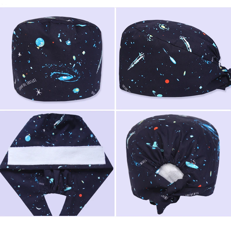 Gorros Quirurgicos, регулируемые хирургические шапки, Женская хлопковая шапка с принтом для операционной комнаты, шапка Calot Chirurgien, больничная Мужская Enfermeria