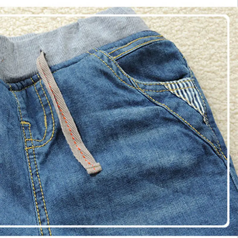 Boys Jeans Kids Pants Winter Plus Velvet Children Thicken Warm Denim Trousers For Boys 3-14 Years Wear