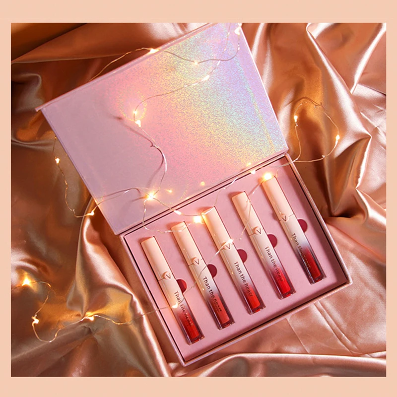 Набор блесков для губ красная помада жидкая ТИНТ блеск губный матовый стойкий