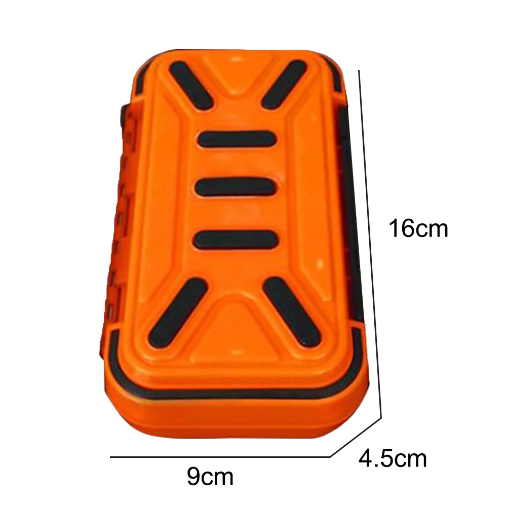 6 Compartments Storage Box Portable Waterproof Double-Sided Fishing Bait Lure Spoon Hooks Storage Case Square Fishing Tackle Box