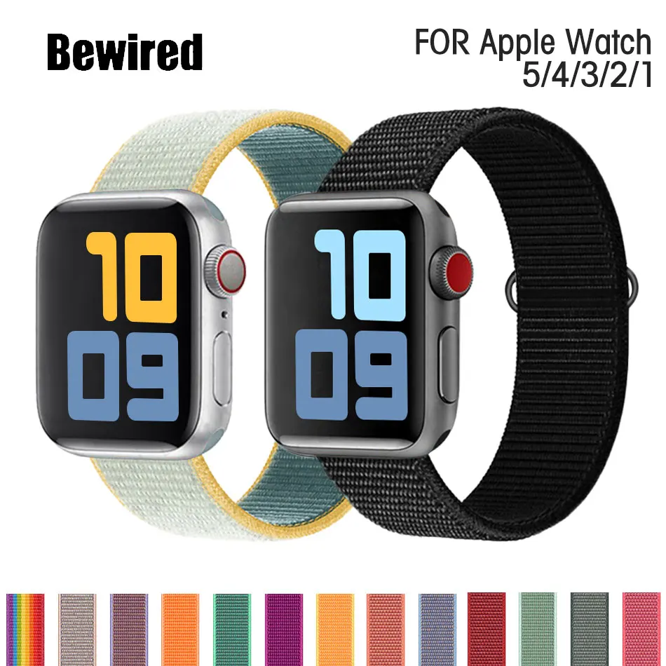 

Nylon Loop Strap For Apple Watch band 40mm 44mm band strap 38mm 42mm Sport bracelet Watchband for iWatch series 5/4/3/2/1