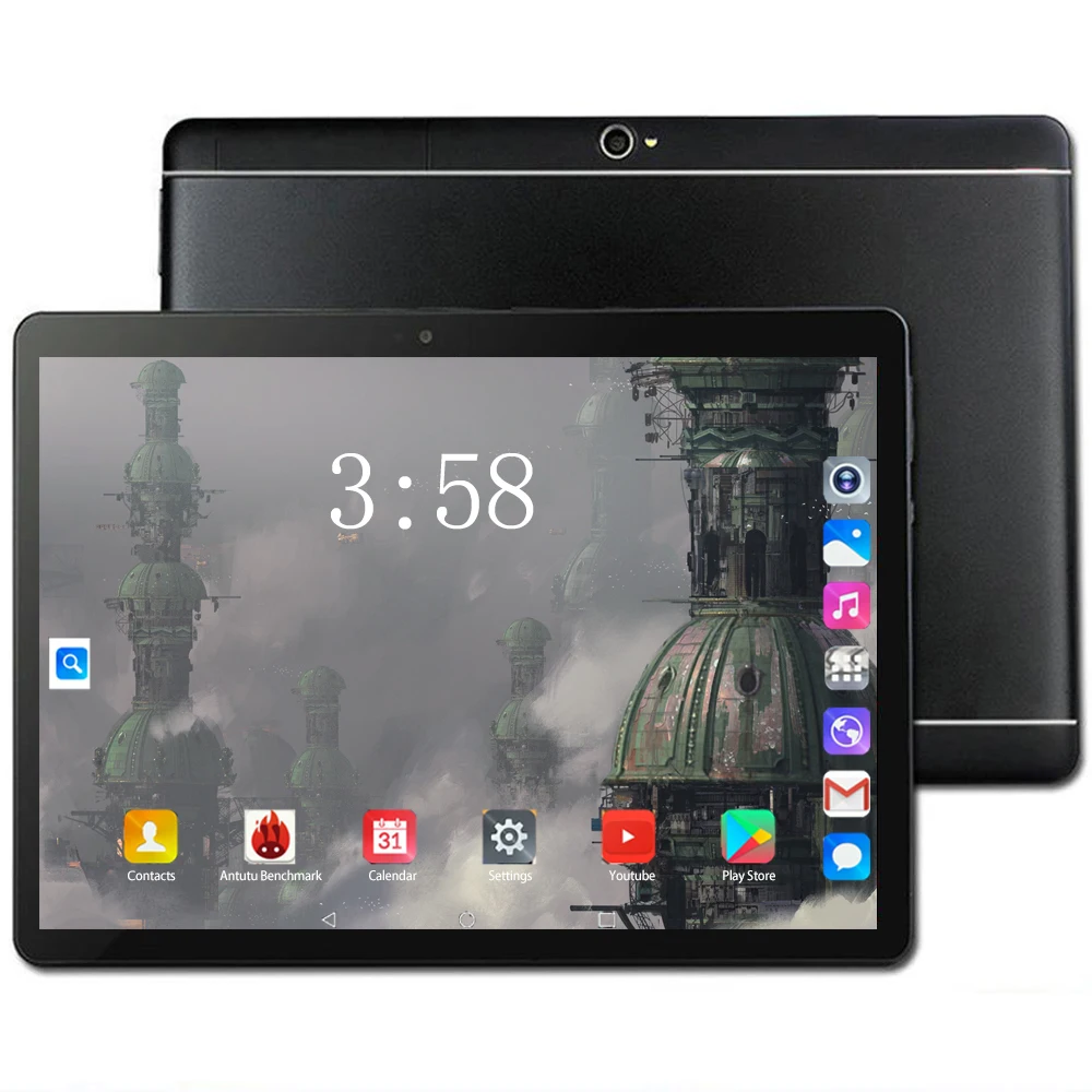 Планшет с 4g, 10,1 дюймов, android 8,0, смартфон, четыре ядра, 6 ГБ ОЗУ, 128 Гб ПЗУ, две камеры, gps, WiFi, дешевый игровой планшет 10