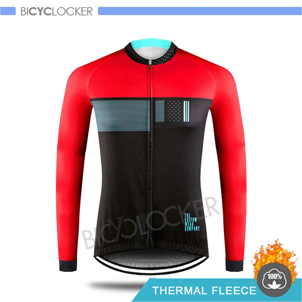 Cycling Jerseys Мужская зимняя куртка Pro Team, одежда для велоспорта, Джерси с длинным рукавом, теплая флисовая форма, Ropa De Ciclismo Invierno Hombre - Цвет: Cycling Jerseys