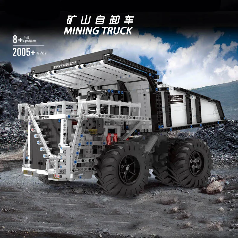 Mould King 13170 2005 шт. 29699 Liebher Terex T284 Горнодобывающий экскаватор самосвал Мотор Модель