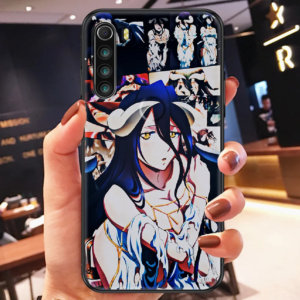 Overlord Albedo Anime Phone case For Xiaomi Redmi Note 7 7A 8 8T 9 9A 9S K30 Pro Ultra black painting waterproof 3D back tpu 