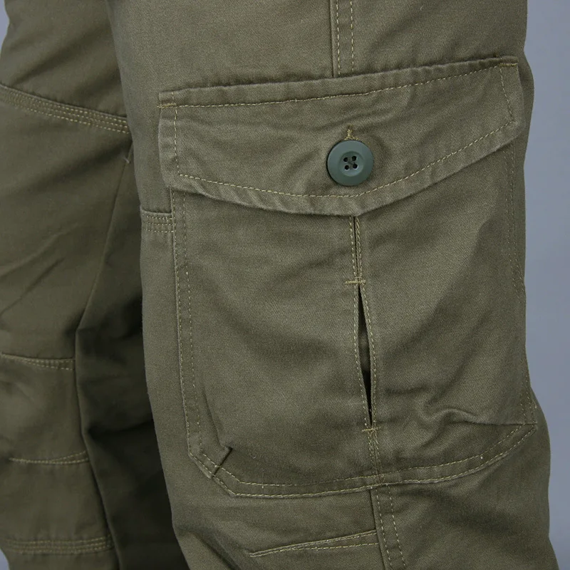 Cargo pants cotton work pants military cargo pants men casual pants casual tooling pants Cotton Cargo Pants Men Overalls Army Military Style Tactical Workout Straight Trousers