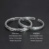 Heavy Solid 999 Pure Silver Twisted Bangles Mens Sterling Silver Bracelet Vintage Punk Rock Style Armband Man Cuff Bangle ► Photo 2/6