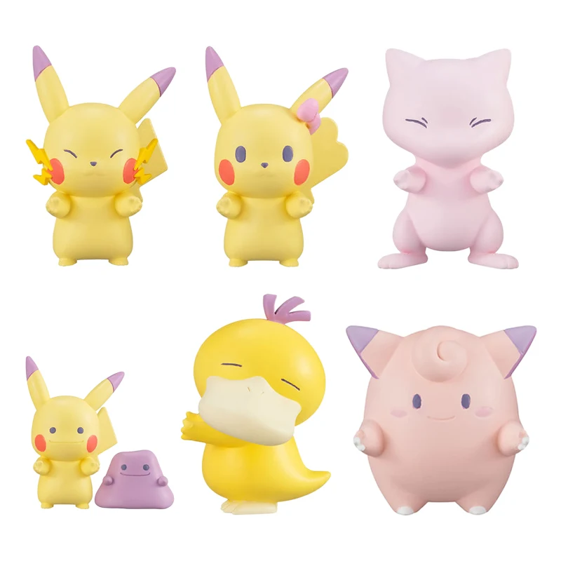 

6PCS Pokemon Pikachu Mewtwo Jigglypuff New Collection Dolls Action Toy Pks Figures Model Toys for Children