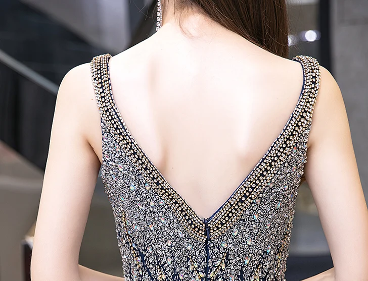 CEEWHY Vestidos de Fiesta Роскошные вечерние платья, элегантные длинные платья для выпускного вечера, вечернее платье с бусинами, вечернее платье размера плюс