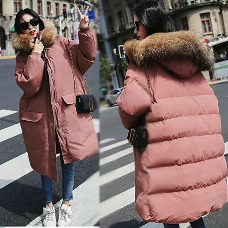 

Main Push 2017 Winter Thick Cotton Coat South Korea Dongdaemun Students Loose-Fit Long over-the-Knee Cotton-padded Clothes Large