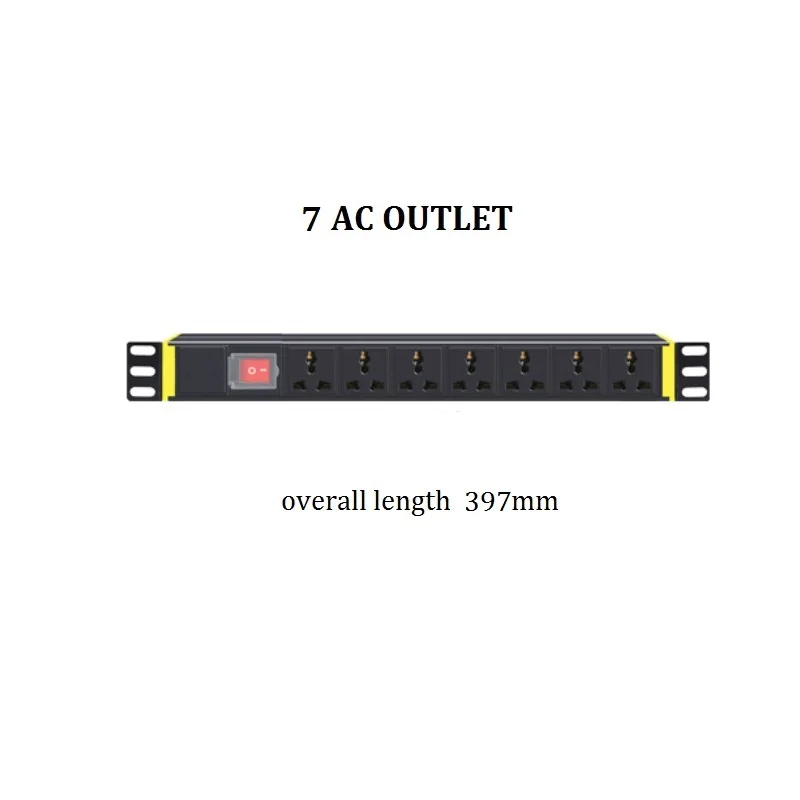 Pdu алюминиевый сплав Молниезащита защита от перегрузки 10A2500W немецкий стандартный разъем