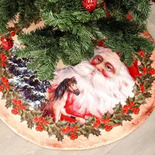 120 см Нетканая ткань Рождественская елка юбка веселое Рождественское украшение для дома Рождественские Елочные коврики одеяло Новогоднее украшение