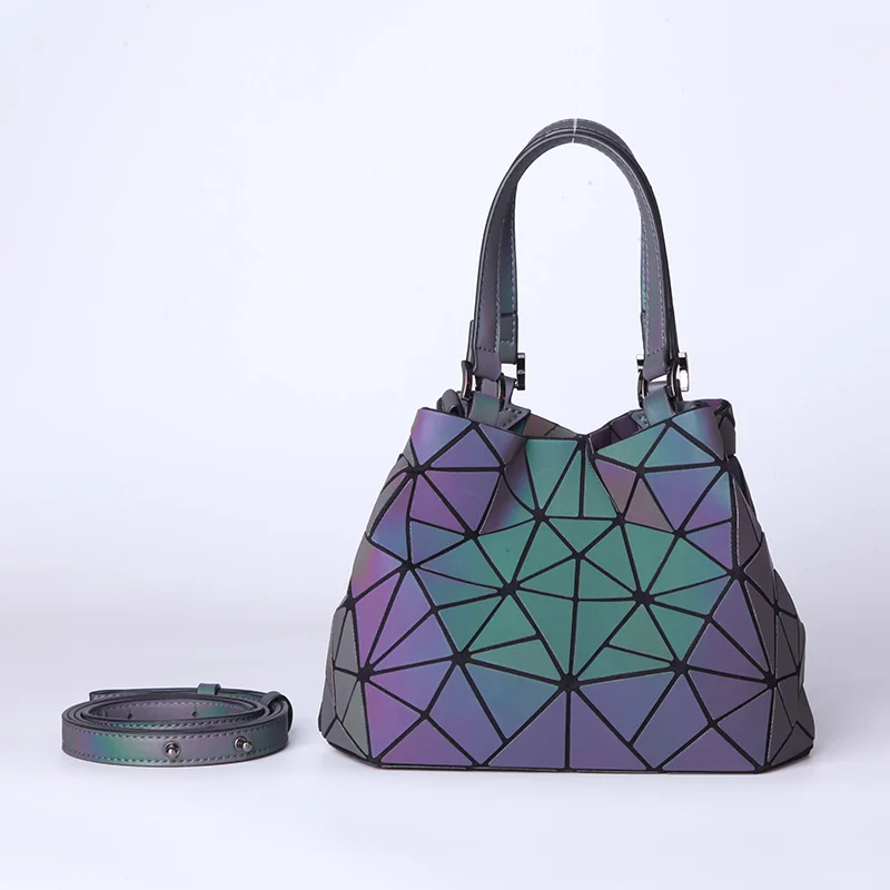 LOVEVOOK женские сумки через плечо для дам Складная Большая Сумка Хобо Женская Геометрическая Сумка голографическая обновленная - Цвет: pattern 2