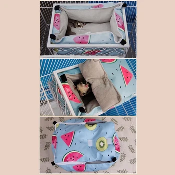 

Winter Warm Hamster Bed Sugar Glider Squirrel Hanging Cave Bed Snuggle Nest Toy 667A