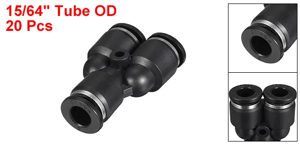 6mm 20pcs Uxcell 2/4/5/8/20 штук пуш-ап для того чтобы соединить штуцеры Y Тип соединение для труб пуш-ап подходящий фитинг для того чтобы соединить с полиэтиленом нейлон - Цвет: 6mm 20pcs