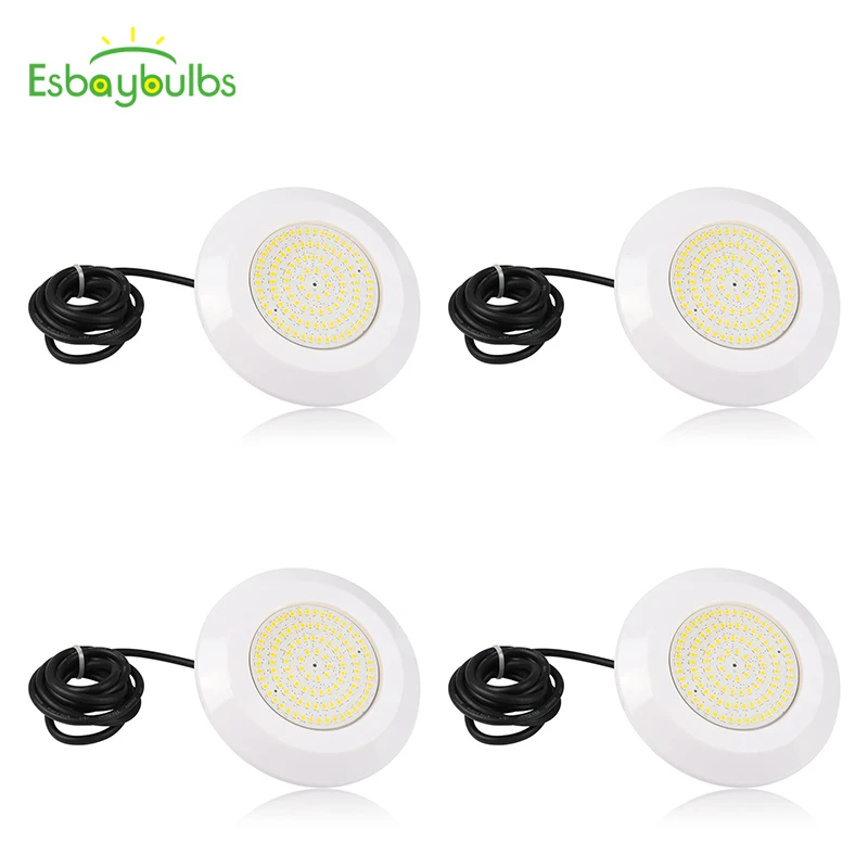 

4PCS DC12V 108 LED Swimming Pool Light Waterproof IP68 Warm/Cold White Underwater Piscina Lamp Submersible Lights Outdoor