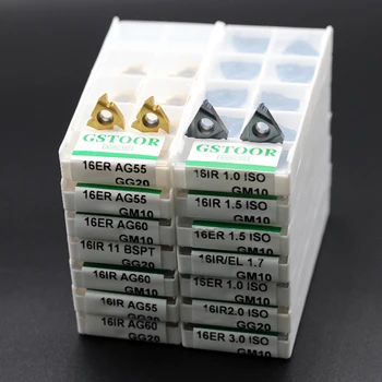 

10pcs 16ER AG60 16IR 11ER A55 A60 0.75ISO CNC High Quality Carbide Threading Turning Tool Boring Bar Threaded Insert for Steel