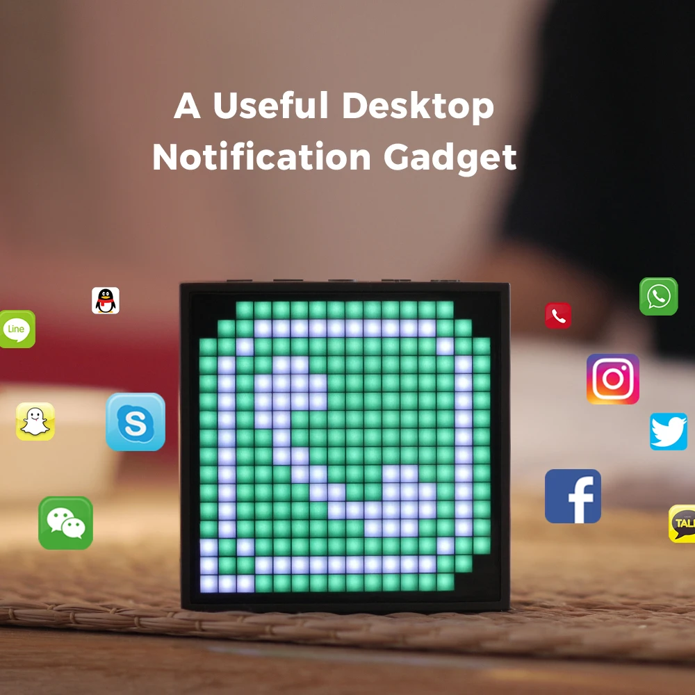 Divoom Timebox Evo Bluetooth портативный динамик с часами и будильником программируемый