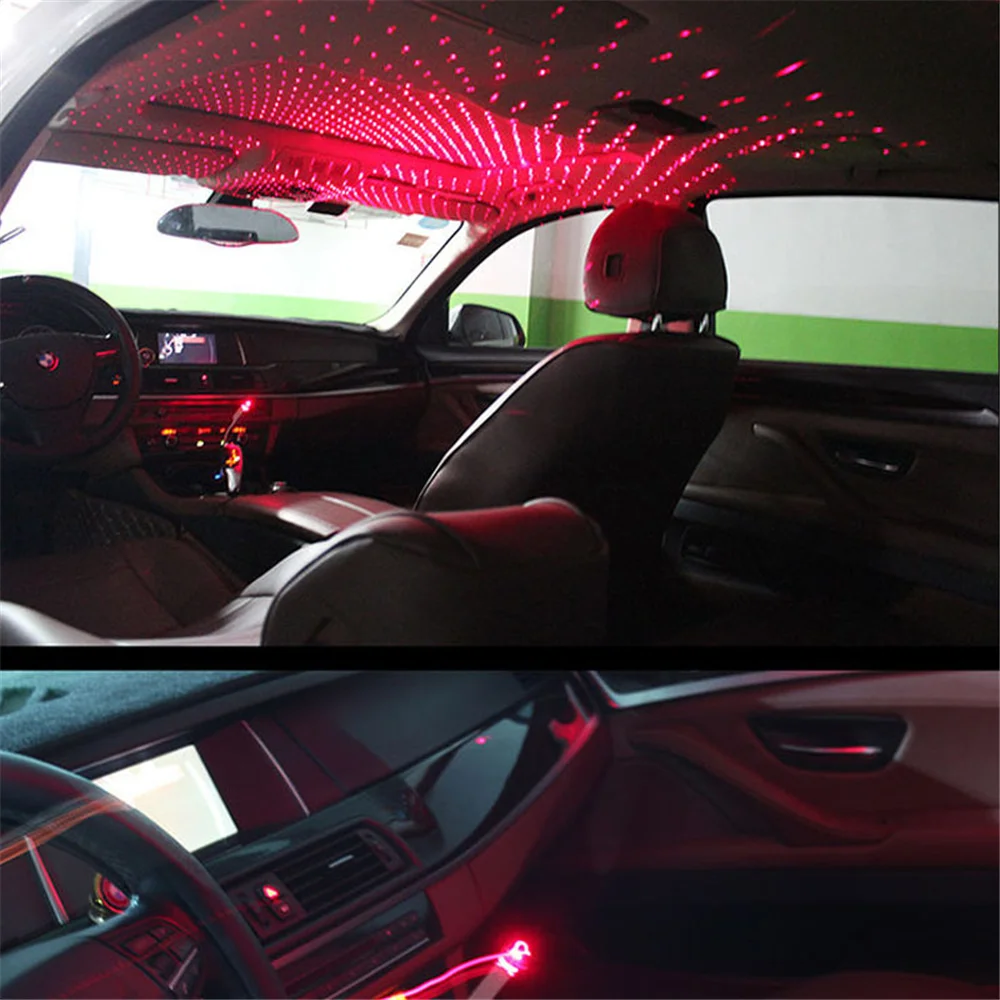 Mini LED Car Roof Star Night Light Projector Atmosphere Galaxy Lamp USB