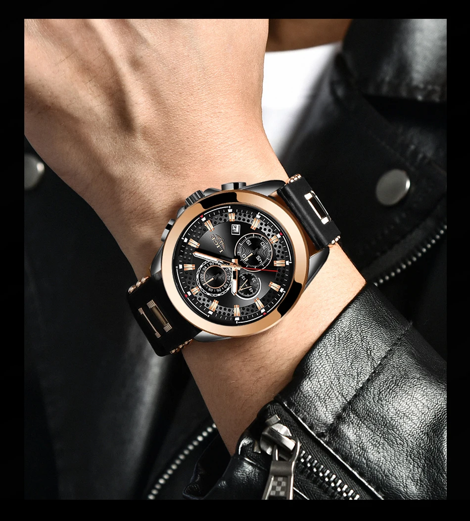 LIGE Sports Mens Watch Top Brand Luxury Waterproof Quartz Wristwatch Military Chronograph Watches for Men Date Clock Watch Man