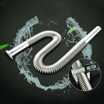 

Stainless Steel Flexible Sink Drain Hose Siphon Basin Water Pipe Metal Hot Sale Stainless Steel Siphons 2019 New Style