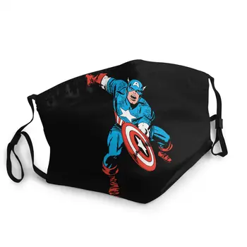 

Captain America Shield Slam Non-Disposable Mouth Face Mask Dust Mask Cold Protection Mask Respirator Mouth Muffle