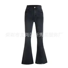 Осень и зима, стиль, Европейский и американский стиль, модные Стрейчевые черные и серые облегающие брюки в простом стиле