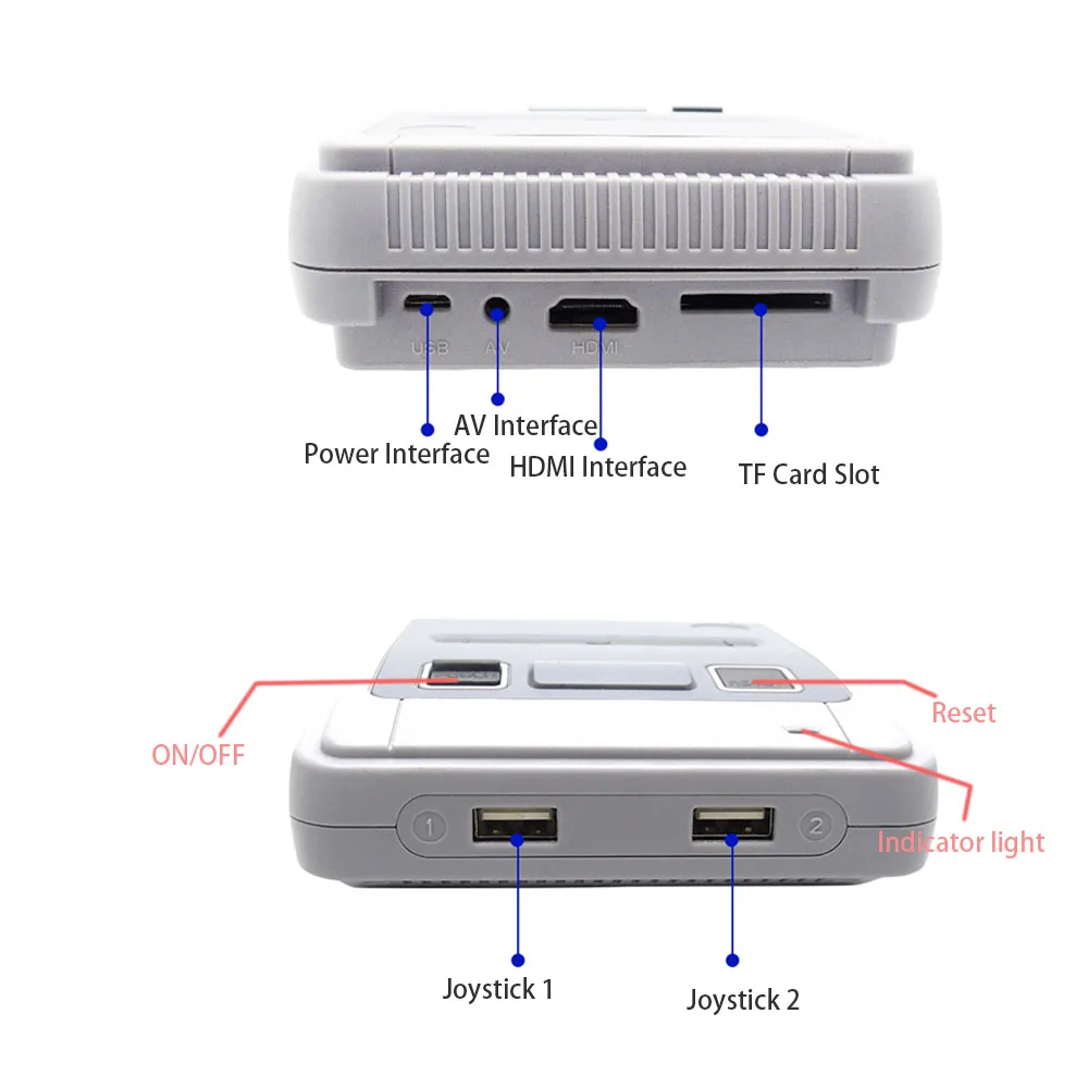 Super Mini Classic 8 / 64 BIT Family TV Built-in 1000 Games Console System with Gamepad for SNES Nintendo Game Controller