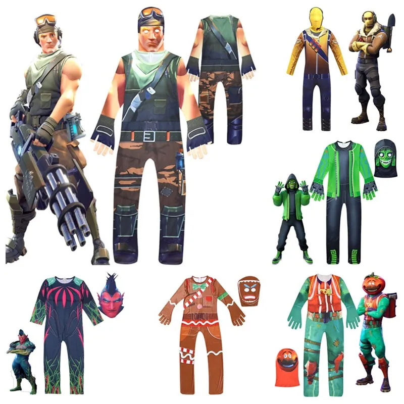 Детский игровой костюм Fortnite с маской на Хэллоуин аниме костюмы для косплея