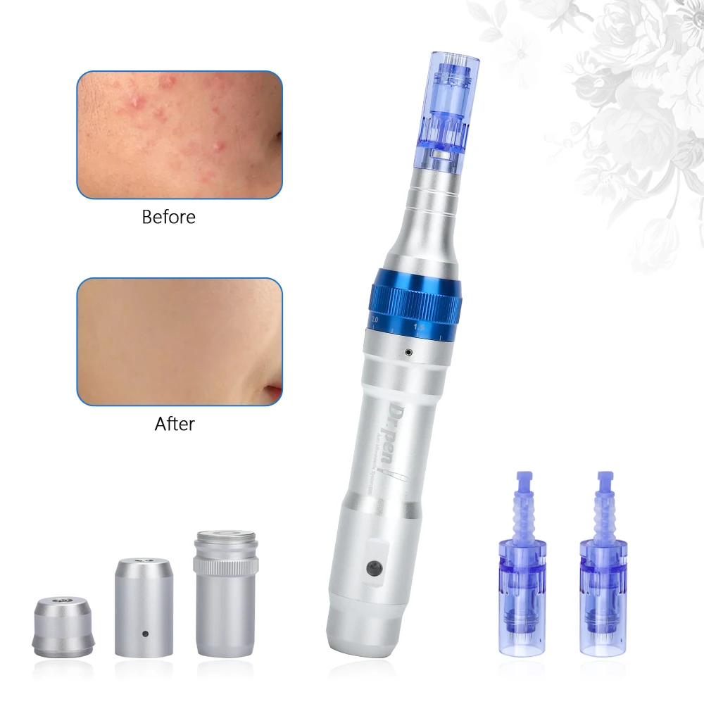 Ultima A6 Electric Derma Pen with 12Pin Needles Stretch Marks Wrinkle Remove Eyebrows Eyeliner Lips Tattoo Micro Needling Tool