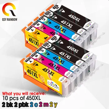 

10pcs Compatible Canon 450 451 Ink Cartridge For PGI 450XL CLI 451XL For PIXMA MG6340 MG7140 MX924 IX6840 IP7240 Ink jet Printer