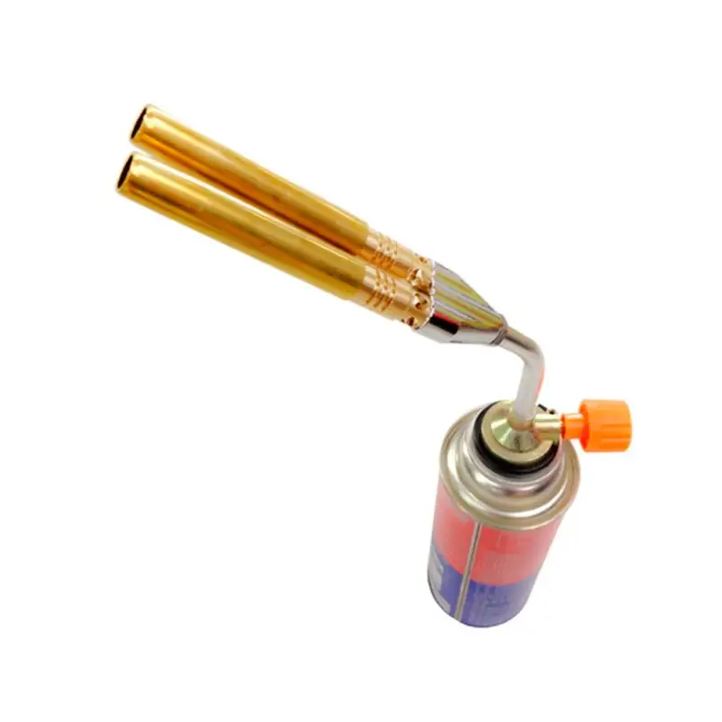 

Butane Jet Flame Torch Double Tube Brazing Gas Blowtorch Lighter Burner Outdoor Camping Gun