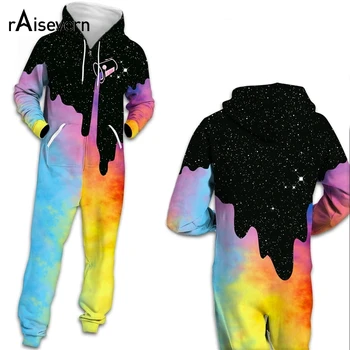 

Fashion Splashing ink 3D Print Colorful Long Pants Party Autumn and Winter Jumpsuit Long Sleeve
