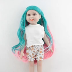Perruques de poupée américaine Fits18 pouces, tour de tête 26 28cm, perruque de cheveux tressés avec épingle à cheveux, accessoires de poupée, cadeau pour fille 