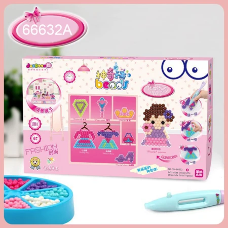 66632A with box 10000 шт./компл. воды липкие бусины игрушки DIY волшебная ручная работа 3D бисера бумажные аксессуары Развивающие головоломки игрушки для детей ремесло - Цвет: 66632A with box