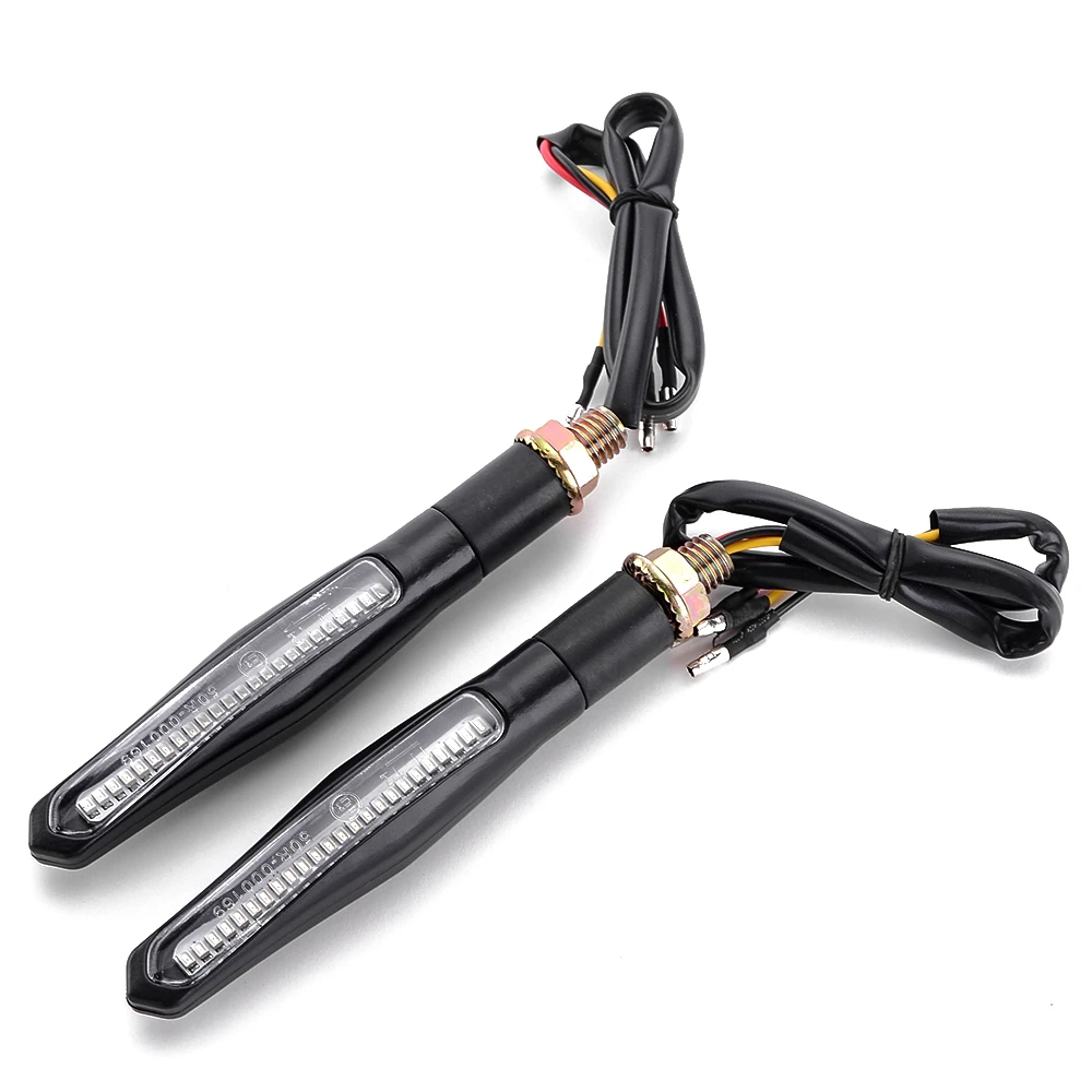 

Motorcycle LED Turn Signals Light Tail Flasher Flowing Water Blinker Flexible Motorcycle Flashing Lights for Honda Kawasaki KTM