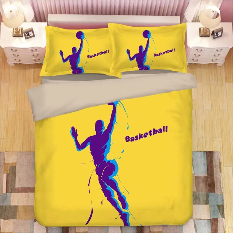 Баскетбольный Комплект постельного белья, пододеяльники, наволочки, постельное белье, баскетбольное Спортивное одеяло, Комплект постельного белья, постельное белье - Цвет: 10