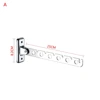 Folding Stainless Steel Wall Mounted Hanger Hook Wardrobe Cloakroom Fold Hanger 2
