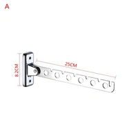 Folding Stainless Steel Wall Mounted Hanger Hook Wardrobe Cloakroom Fold Hanger 2