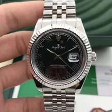 Роскошные брендовые новые автоматические механические мужские часы Datejust из нержавеющей стали сапфировые серебристые, черные, белые, римские спортивные часы класса AAA