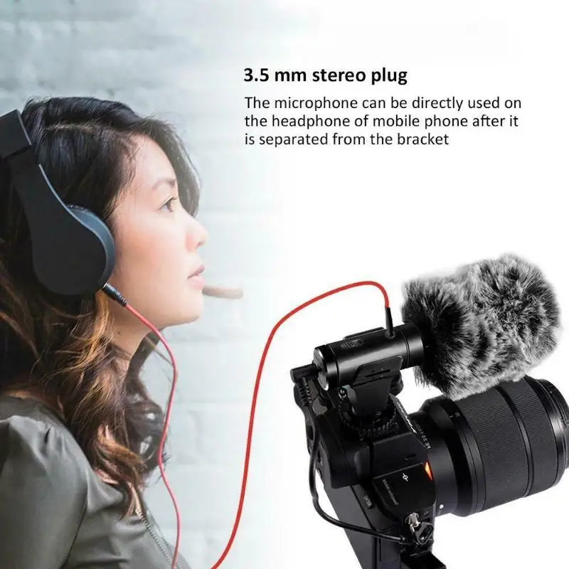 MIC-07 Pro компьютерный микрофон для пения сотового телефона микрофон Спортивная камера видеокамера с микрофоном Микрофон для интервью