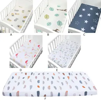 

Soft Baby Bed Mattress Cover Protector Cotton Crib Fitted Sheet Newborn Bedding Machine Washable Clean Simple Convenient
