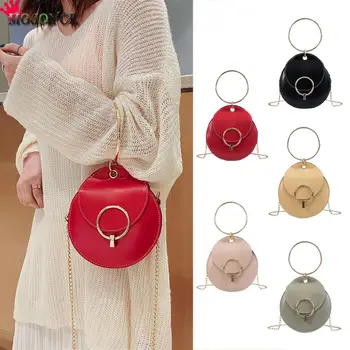 

2020 Fashion Circular Design PU Leather Handbags Small Crossbody Messenger Bags Shoulder Handbags For Women