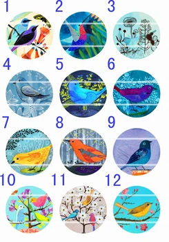 

Handmade Colorful picture Round Glass Cabochons Refrigerator magnet for Necklace Decoration and Phone Chain Accessaries342