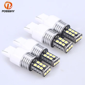 

POSSBAY 4 Pcs T20 7440 Bulbs 15 SMD Canbus Error Free Bulb White Turn Signal Reverse Light Bulb Lamp DC 12V